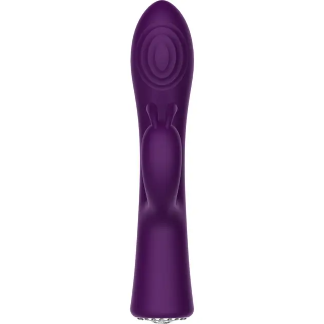Фиолетовый вибромассажер-кролик Lux - 20 см - Discretion. Фотография 4.