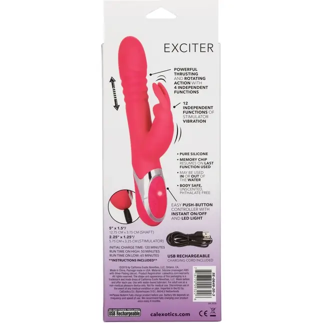 Коралловый вибромассажер-кролик Enchanted Exciter с поступательными движениями - Enchanted. Фотография 10.