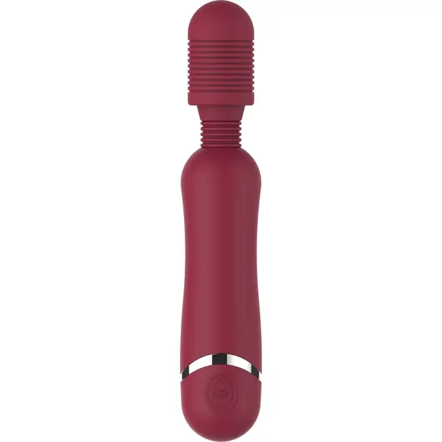 Красный универсальный массажер Silicone Massage Wand - 20 см - Shots Toys. Фотография 3.