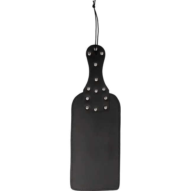 Черная шлепалка Studded Paddle - 38 см - Ouch!. Фотография 2.