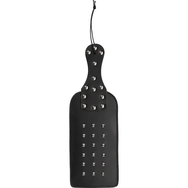 Черная шлепалка Studded Paddle - 38 см - Ouch!