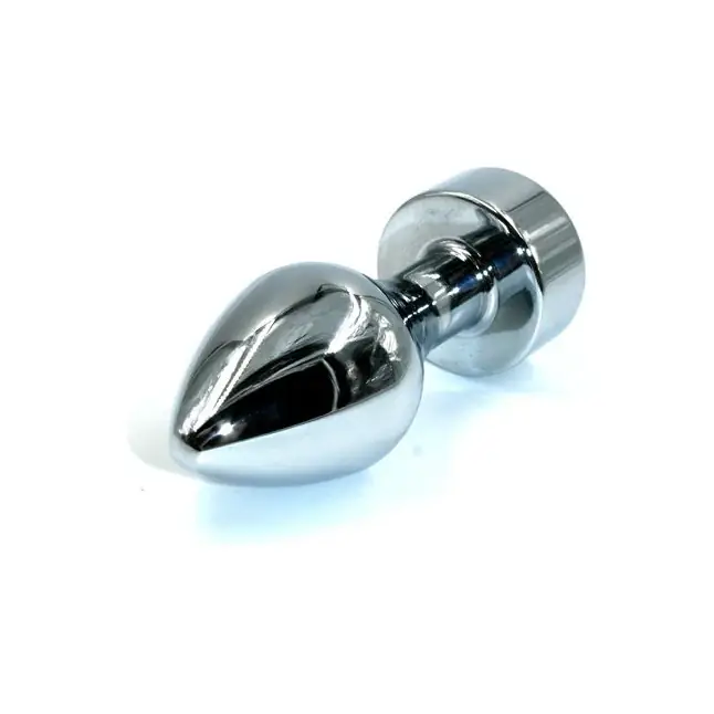 Серебристая анальная пробка с объемным изумрудным кристаллом - 10 см - Kanikule anal plugs. Фотография 2.
