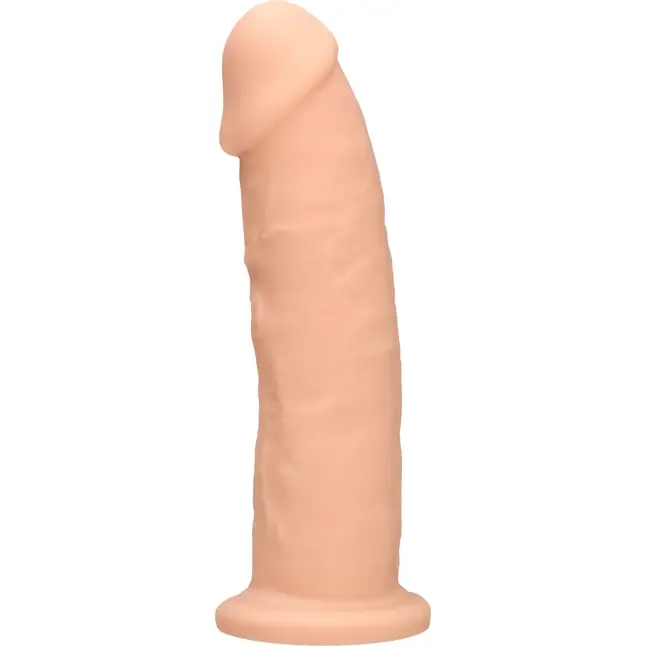 Телесный фаллоимитатор без мошонки Silicone Dildo Without Balls - 22,8 см - RealRock. Фотография 3.