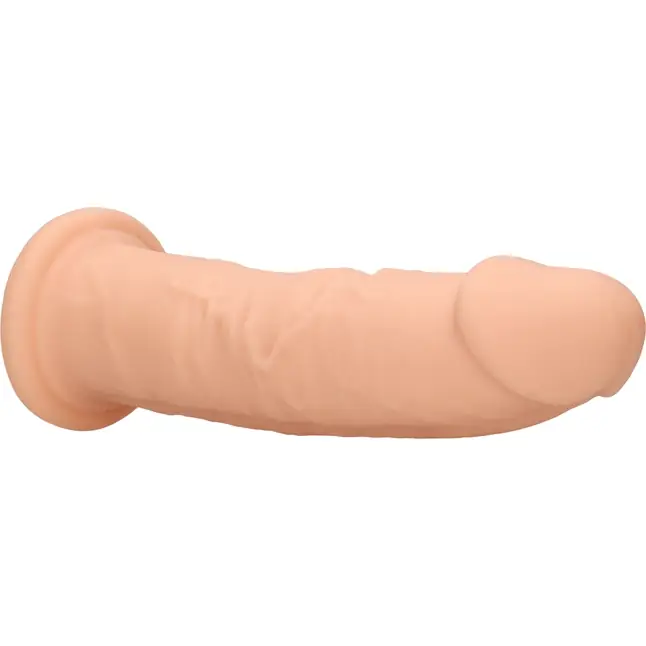 Телесный фаллоимитатор без мошонки Silicone Dildo Without Balls - 22,8 см - RealRock. Фотография 6.
