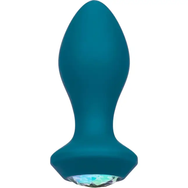 Бирюзовая анальная вибропробка с кристаллом Power Gem Vibrating Crystal Probe - 10,75 см - Power Gem. Фотография 2.