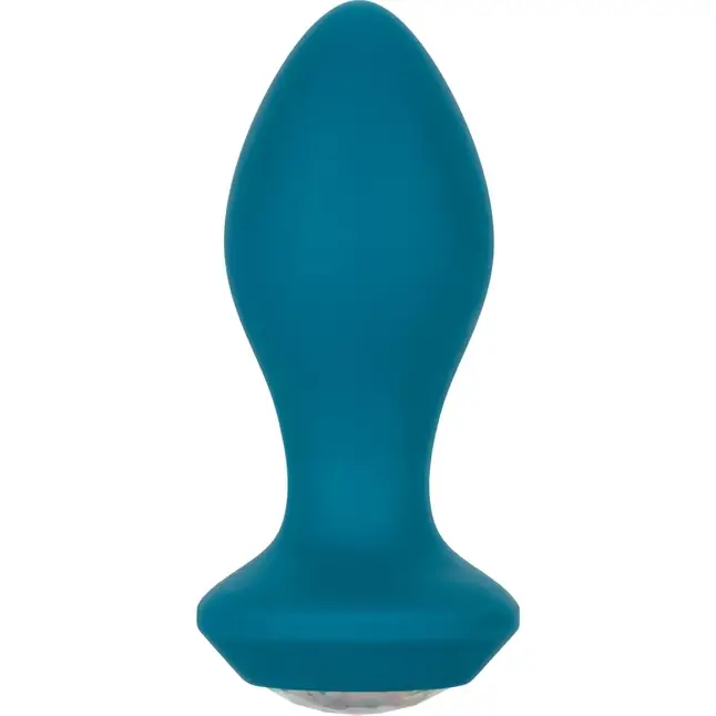 Бирюзовая анальная вибропробка с кристаллом Power Gem Vibrating Crystal Probe - 10,75 см - Power Gem