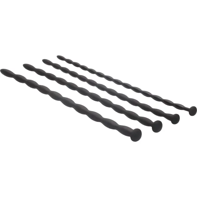 Набор из 4 стимуляторов уретры Silicone Spiral Screw Plug Set Advanced - Ouch!. Фотография 2.