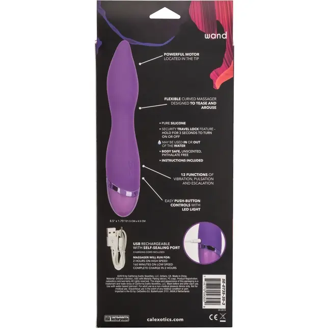 Фиолетовый вибромассажер Aura Wand - 21,5 см - Aura. Фотография 9.