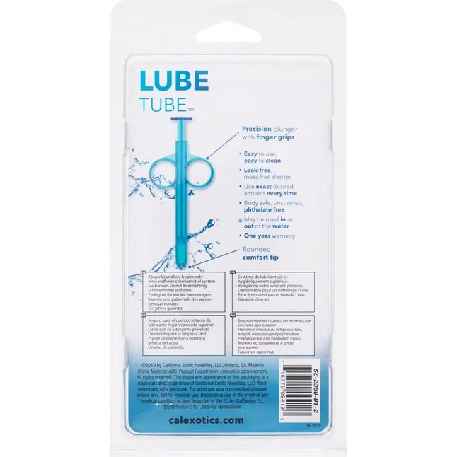 Набор из 2 голубых шприцев для введения лубриканта Lube Tube. Фотография 7.