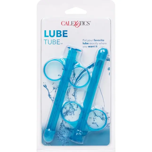 Набор из 2 голубых шприцев для введения лубриканта Lube Tube. Фотография 8.