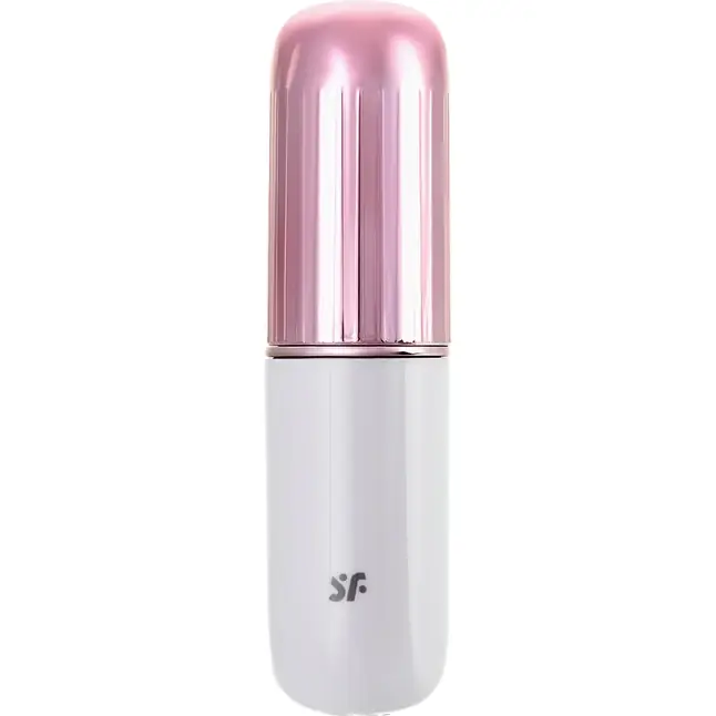 Бело-золотистая перезаряжаемая вибропулька Satisfyer Secret Affair. Фотография 2.