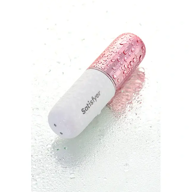 Бело-золотистая перезаряжаемая вибропулька Satisfyer Secret Affair. Фотография 14.