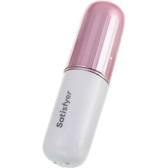 Бело-золотистая перезаряжаемая вибропулька Satisfyer Secret Affair. Фотография 3.