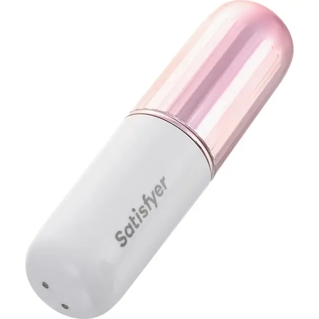 Бело-золотистая перезаряжаемая вибропулька Satisfyer Secret Affair. Фотография 4.