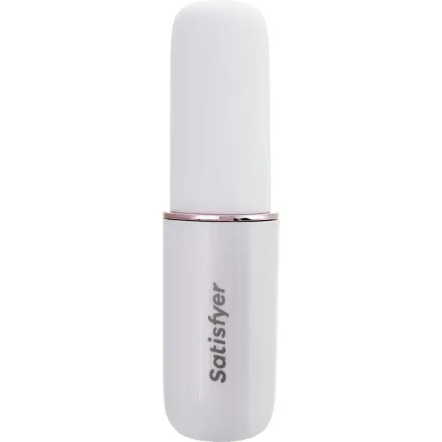 Бело-золотистая перезаряжаемая вибропулька Satisfyer Secret Affair. Фотография 6.