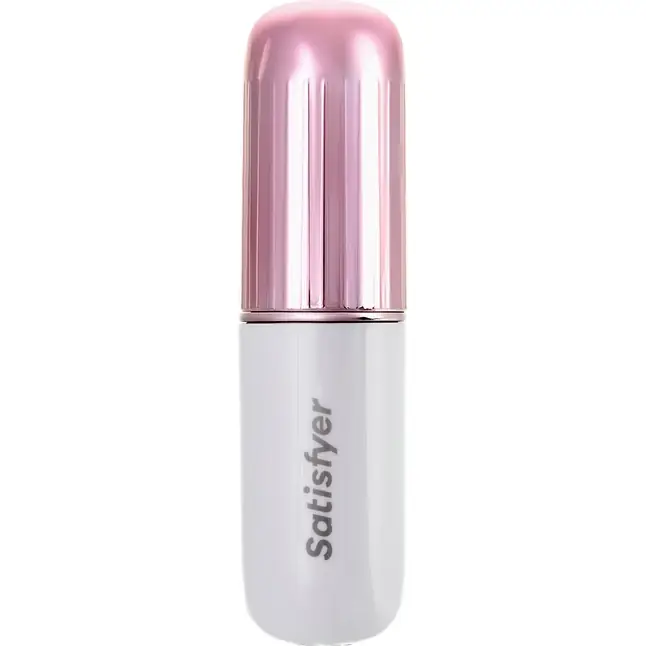 Бело-золотистая перезаряжаемая вибропулька Satisfyer Secret Affair