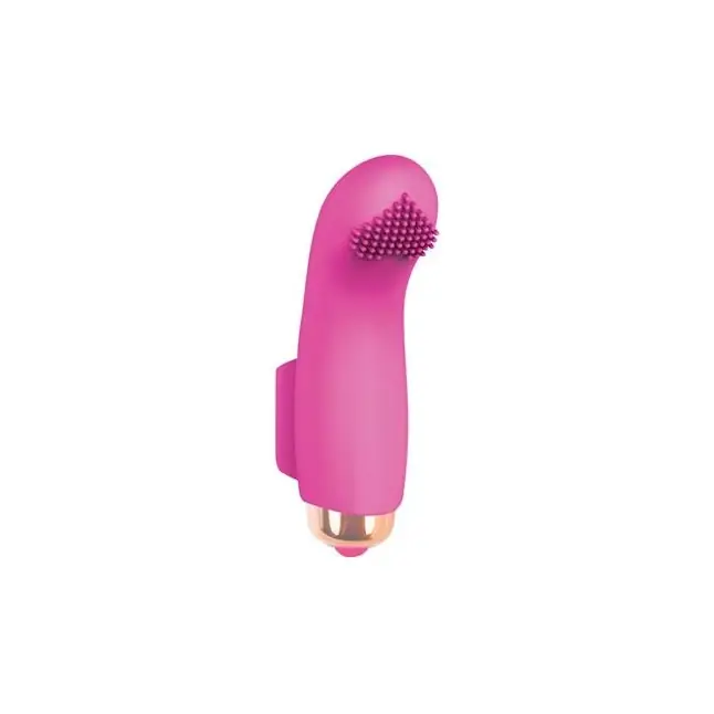 Розовая вибропулька с шипиками - 7,2 см - SWEET TOYS