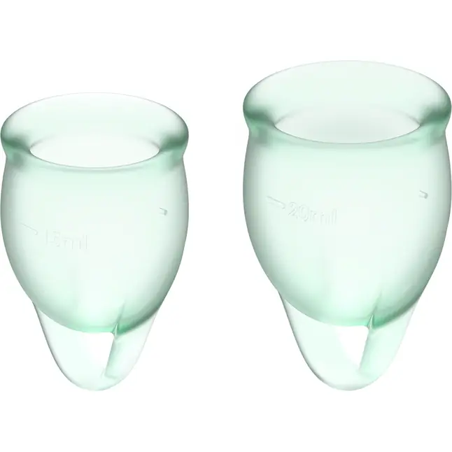 Набор зеленых менструальных чаш Feel confident Menstrual Cup