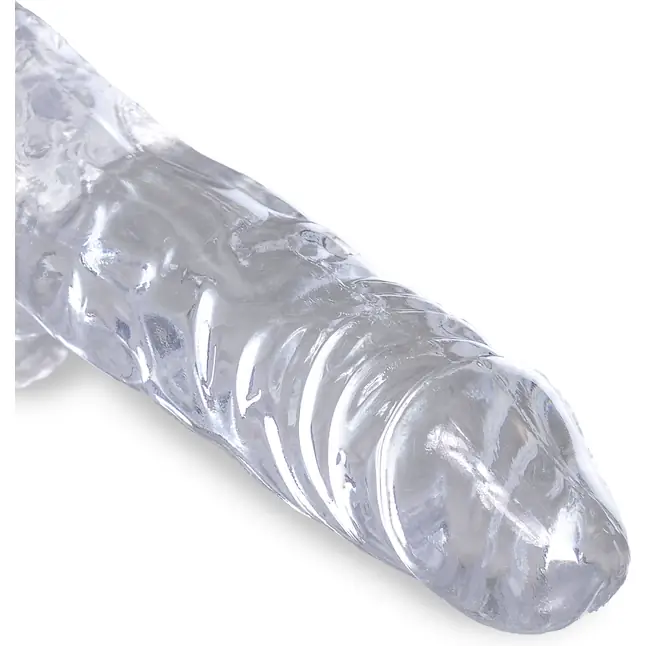 Прозрачный фаллоимитатор King Cock Clear 4 Cock with Balls - 12,7 см - King Cock Clear. Фотография 3.