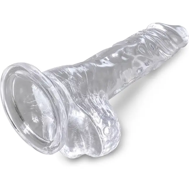 Прозрачный фаллоимитатор King Cock Clear 4 Cock with Balls - 12,7 см - King Cock Clear. Фотография 4.