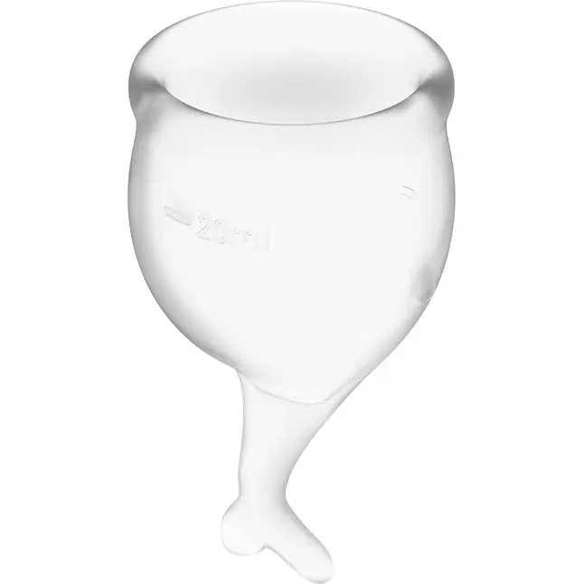 Набор прозрачных менструальных чаш Feel secure Menstrual Cup. Фотография 3.