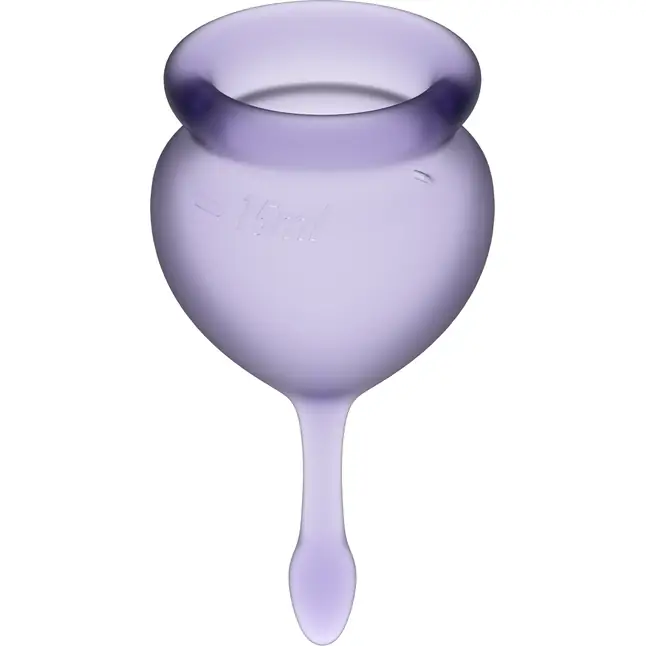 Набор фиолетовых менструальных чаш Feel good Menstrual Cup. Фотография 2.