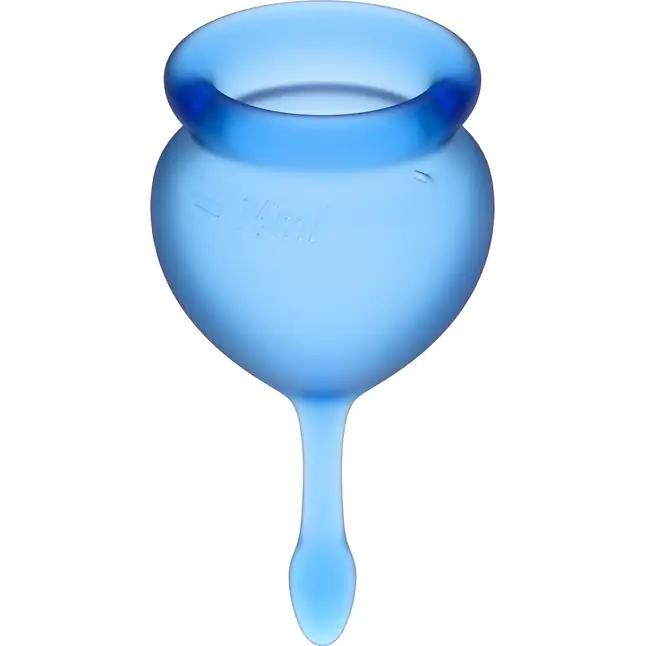 Набор синих менструальных чаш Feel good Menstrual Cup. Фотография 2.