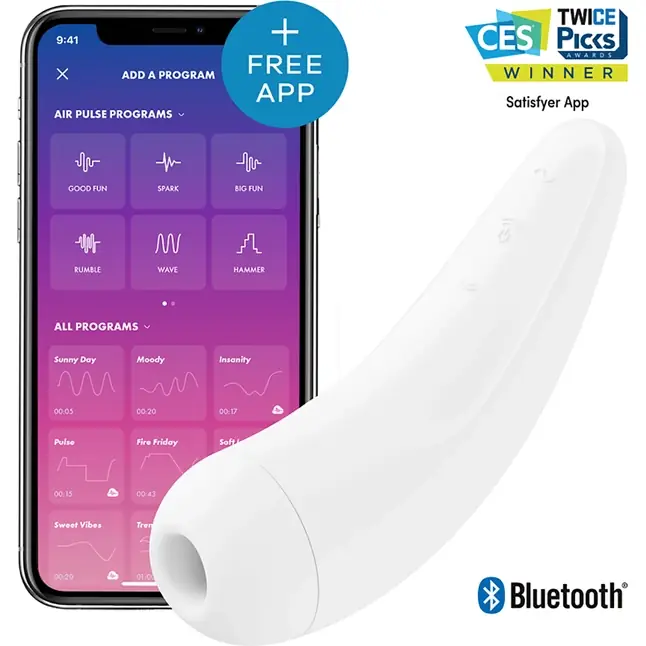 Белый вакуум-волновой стимулятор Satisfyer Curvy 2. Фотография 6.