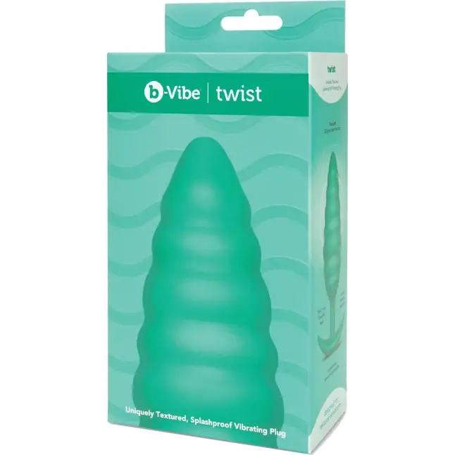 Зеленый ребристый анальный виброплаг Twist - 15,3 см. Фотография 5.
