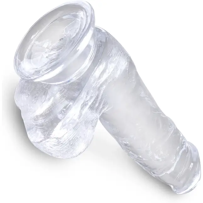 Прозрачный фаллоимитатор King Cock Clear 6 Cock with Balls - 17,8 см - King Cock Clear. Фотография 4.
