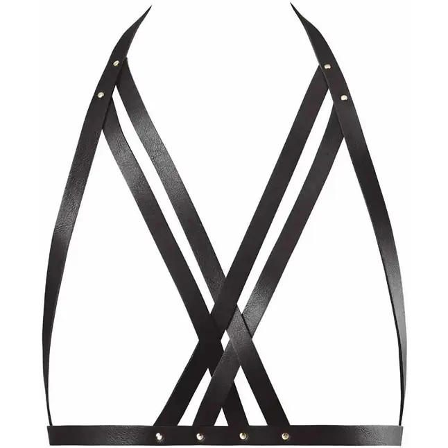 Черная упряжь Halter Bra Harness. Фотография 3.