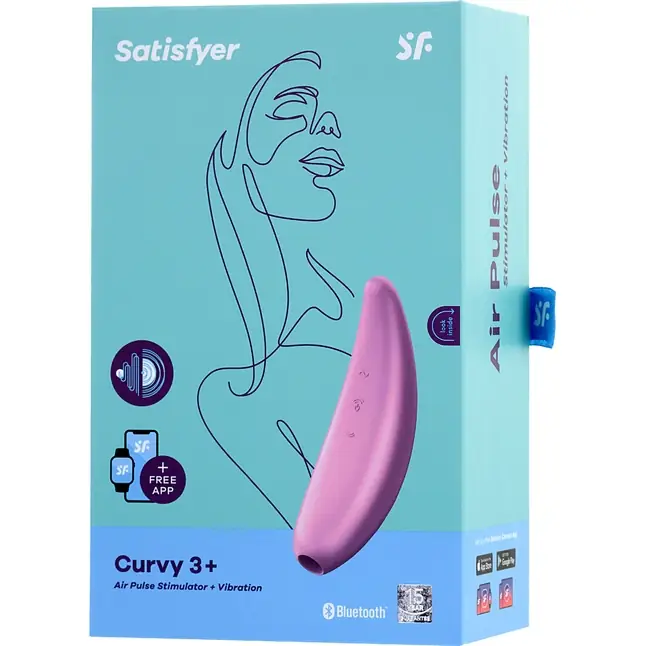 Розовый вакуум-волновой стимулятор Satisfyer Curvy 3. Фотография 15.