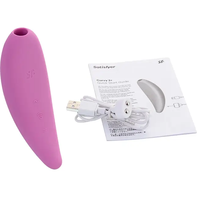 Розовый вакуум-волновой стимулятор Satisfyer Curvy 3. Фотография 7.