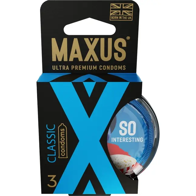 Классические презервативы в пластиковом кейсе MAXUS AIR Classic - 3 шт