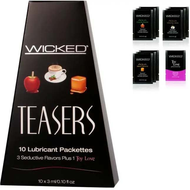 Набор вкусовых лубрикантов Wicked Teasers - 10 шт. по 3 мл