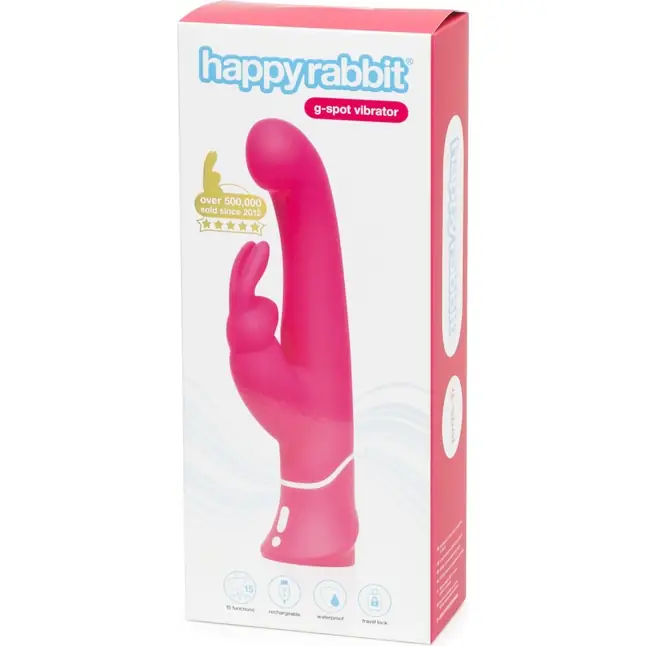 Розовый вибратор-кролик G-Spot Rechargeable Rabbit Vibrator - 24,1 см. Фотография 5.