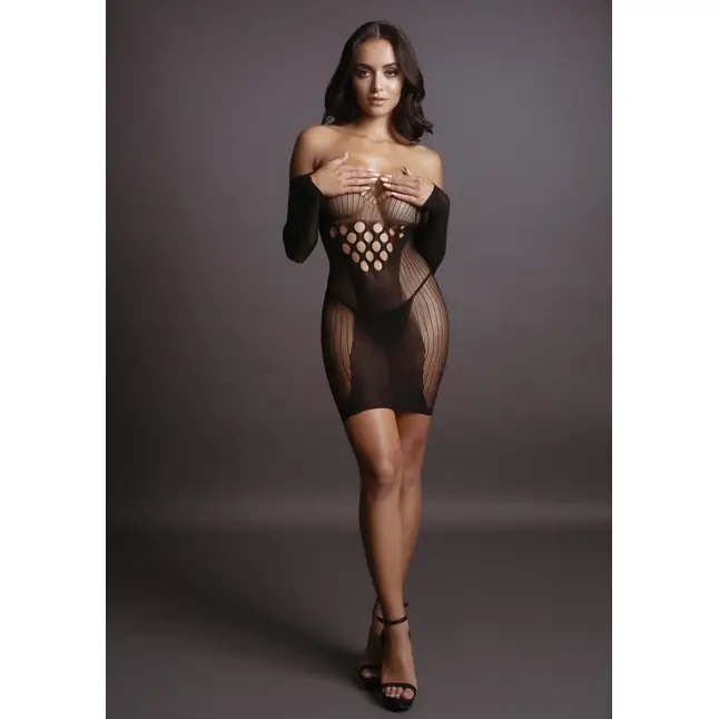 Пикантное мини-платье Long Sleeved Mini Dress - Le Desir. Фотография 3.
