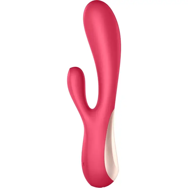 Красный вибратор-кролик Satisfyer Mono Flex с управлением через приложение - 20,4 см. Фотография 3.