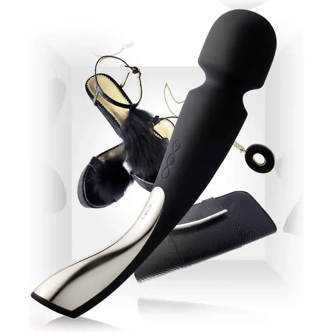 Черный вибромассажёр Lelo Smart Wand 2 Large - 30,4 см. Фотография 3.