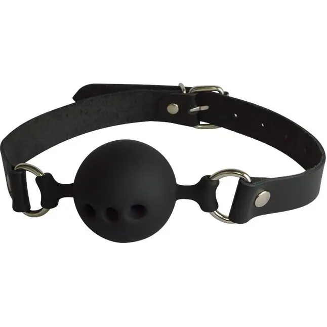 Силиконовый кляп-шар с отверстиями для дыхания - BDSM accessories
