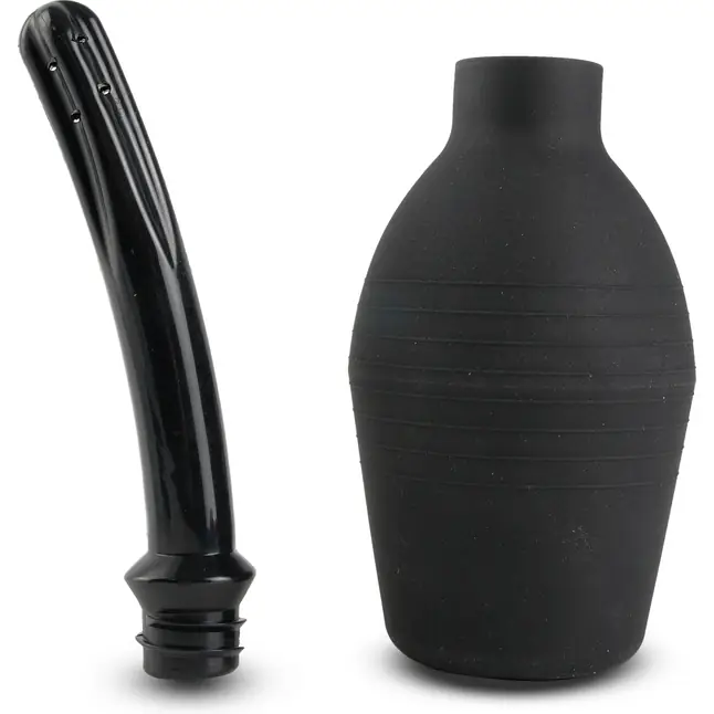 Черный анальный душ Curved Douche/Enema - Fetish Fantasy Series. Фотография 2.