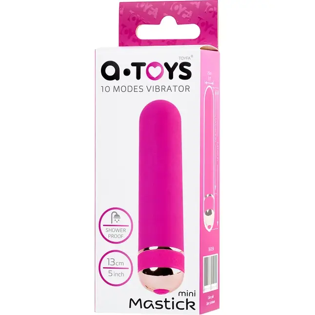 Розовый нереалистичный мини-вибратор Mastick Mini - 13 см. Фотография 6.