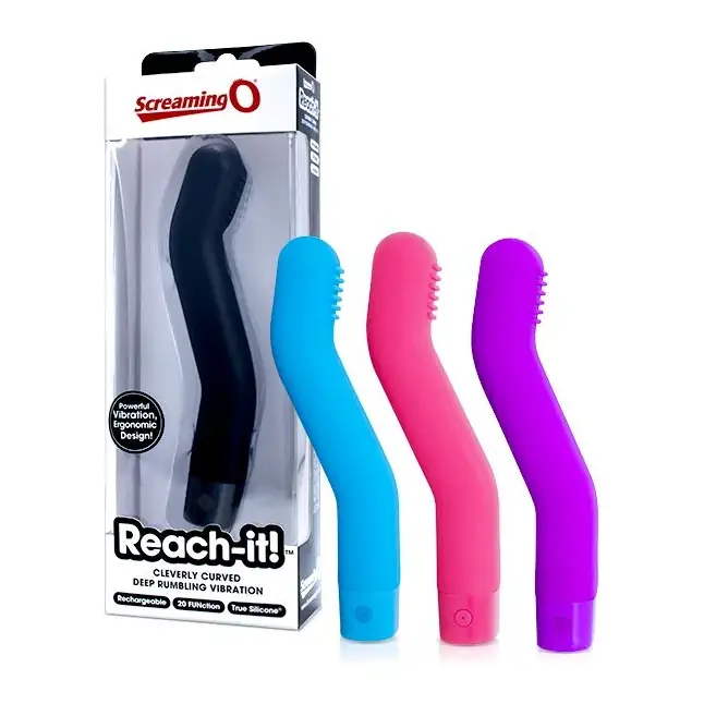 Изогнутый вибратор Reach It Charged Vibe - 17 см