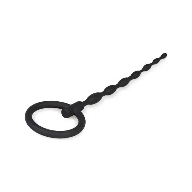 Черный силиконовый уретральный плаг Silicone Penis Plug - 16 см - Sinner Gear Unbendable. Фотография 3.