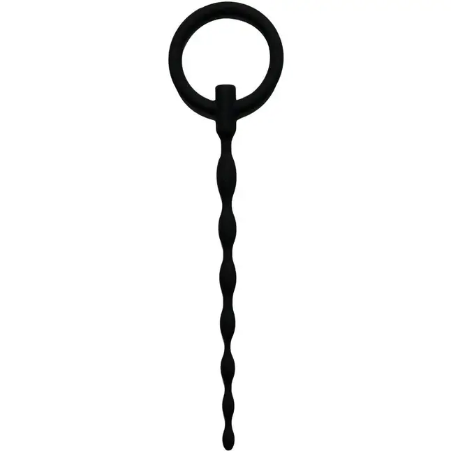 Черный силиконовый уретральный плаг Silicone Penis Plug - 16 см - Sinner Gear Unbendable