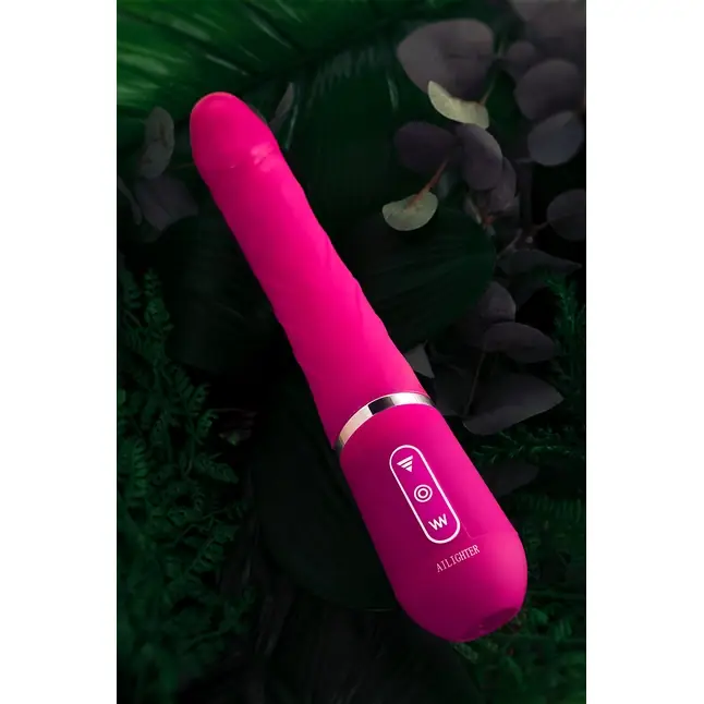 Розовый нереалистичный вибратор Ailighter Smart Telescopic Lover - 27,1 см. Фотография 10.