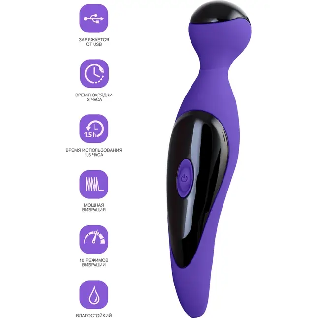 Фиолетовый вибростимулятор COSMY - 18,3 см - L EROINA. Фотография 14.