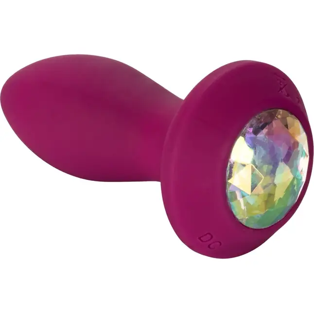 Фиолетовая анальная вибропробка с кристаллом Vibrating Petite Crystal Probe - 9,5 см - Power Gem. Фотография 3.