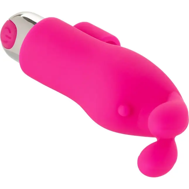 Розовая пулька-насадка на палец Finger Bunny - 8,25 см - Intimate Play. Фотография 3.