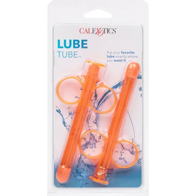 Набор из 2 оранжевых шприцов для введения лубриканта Lube Tube. Фотография 8.